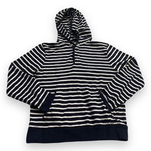 J.Crew Striped Hoodie, Size M - Casual Comfort and Style